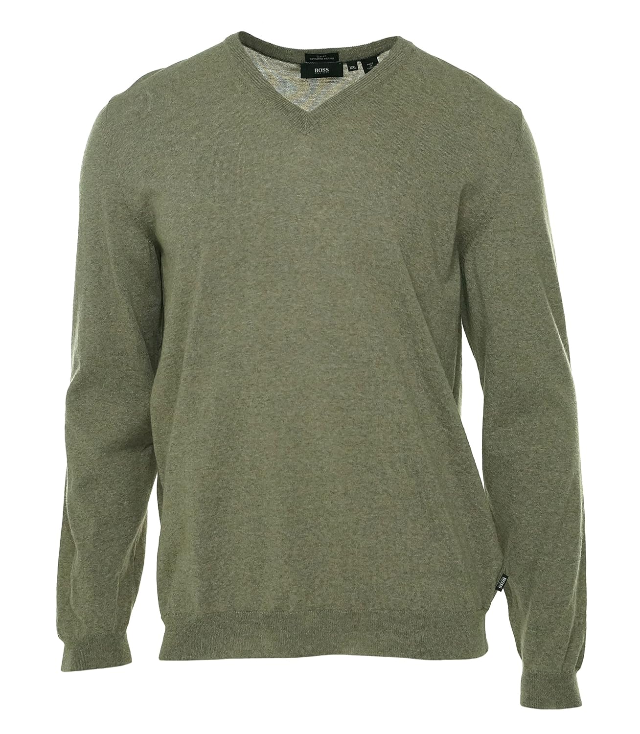 boss 修身 v 领毛衣灰褐色 xxl